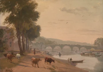 A View of Richmond Bridge, on the Thames